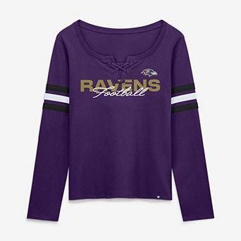 Women's Fanatics Purple Baltimore Ravens Team First Coverage Scheme Lace-Up Long Sleeve T-Shirt