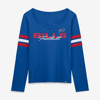 Women's Fanatics Royal Buffalo Bills Team First Coverage Scheme Lace-Up Long Sleeve T-Shirt