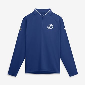 Men's Fanatics Blue Tampa Bay Lightning Authentic Pro Rink Lightweight Quarter-Zip Pullover