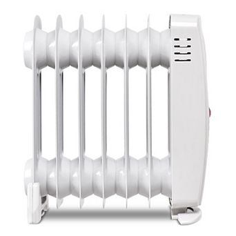 Costway 700 W Portable Mini Electric Oil Filled Radiator Heater 7-Fin Thermostat Home
