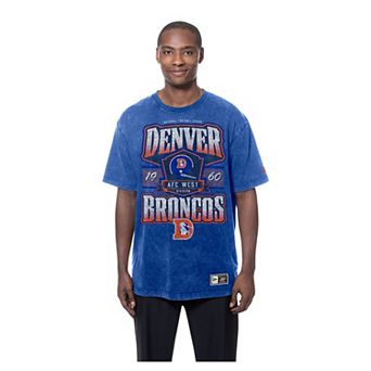 Men's New Era Royal Denver Broncos Throwback Mineral Wash T-Shirt
