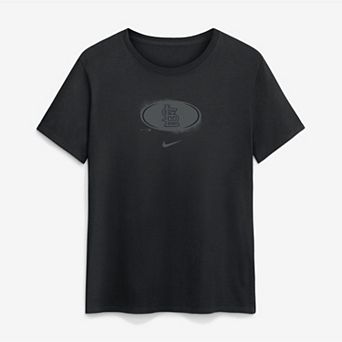 Women's Nike Black St. Louis Cardinals Black on Black Cotton T-Shirt