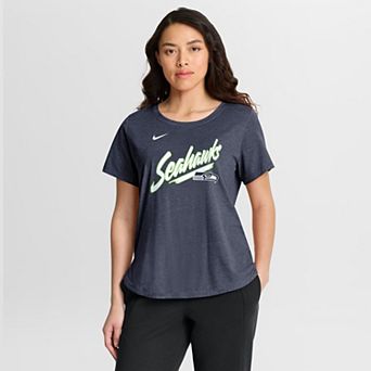 Women's Nike College Navy Seattle Seahawks Primetime Tri-Blend T-Shirt