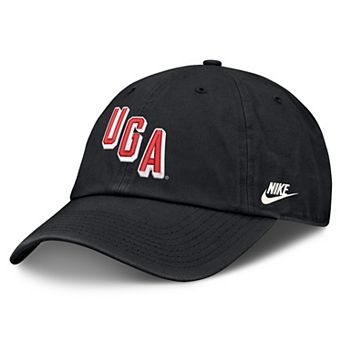 Men's Nike Black Georgia Bulldogs Legacy Letter & Mascot Club Adjustable Hat