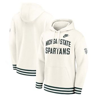 Men's Nike Cream Michigan State Spartans Legacy Retro Pullover Hoodie