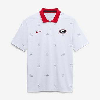 Men's Nike White Georgia Bulldogs Vapor Pattern Dri-FIT Polo