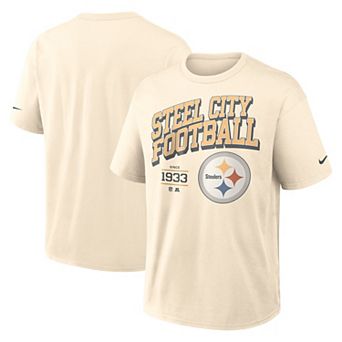 Men's Nike Natural Pittsburgh Steelers Vintage Mod Blown Away Max90 T-Shirt