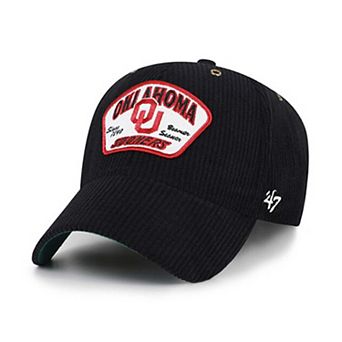 Unisex '47 Black Oklahoma Sooners Accordia Corduroy MVP Adjustable Hat