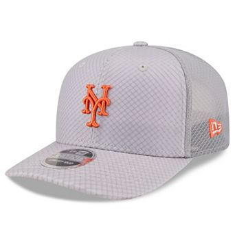 Men's New Era Gray New York Mets 9SEVENTY Jock Adjustable Trucker Hat