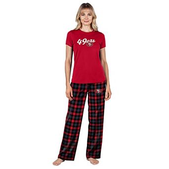 Women's Concepts Sport Scarlet San Francisco 49ers Plus Size Highland Sleep Set