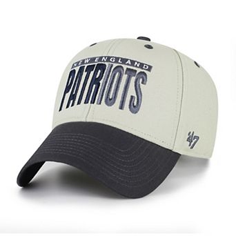 Men's '47 Gray/Black New England Patriots Half Block Text MVP Adjustable Hat
