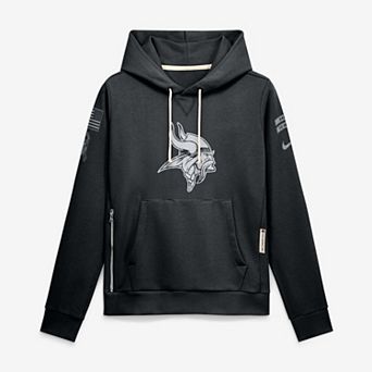 Women's Nike Black Minnesota Vikings 2026 Salute to Service Sideline Dri-FIT Pullover Hoodie