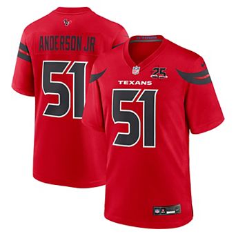Men's Nike Will Anderson Jr. Red Houston Texans Alternate 25th Season Game Jersey