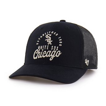 Men's '47 Black Chicago White Sox Pitstop Trucker Adjustable Hat