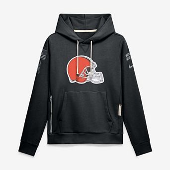 Women's Nike Black Cleveland Browns 2026 Salute to Service Sideline Dri-FIT Pullover Hoodie