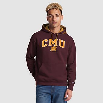 Men's Champion Maroon/Gold Central Michigan Chippewas Contrast Hoodie