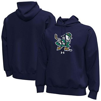 Men's Under Armour Navy Notre Dame Fighting Irish Core Icon Fleece Pullover Hoodie