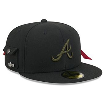 Men's New Era Black Atlanta Braves 59FIFTY Fitted Hat