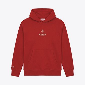 Men's Mitchell & Ness Red Houston Rockets Core Fleece Hoodie