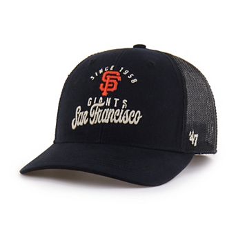 Men's '47 Black San Francisco Giants Pitstop Trucker Adjustable Hat