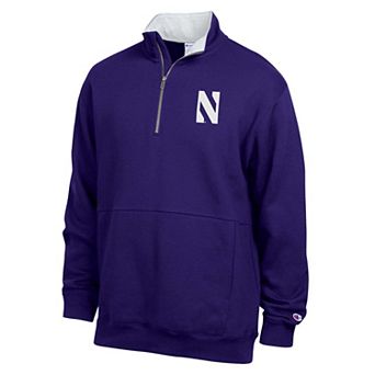 Men's Champion Purple Northwestern Wildcats Fleece Quarter-Zip Pullover