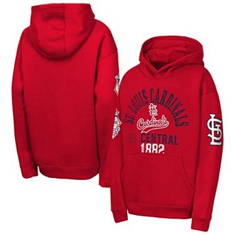 Youth Outerstuff Red St. Louis Cardinals Premium Sweep Fleece Hoodie