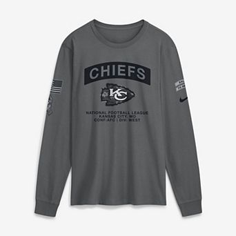 Men's Nike Gray Kansas City Chiefs 2026 Salute to Service Long Sleeve T-Shirt
