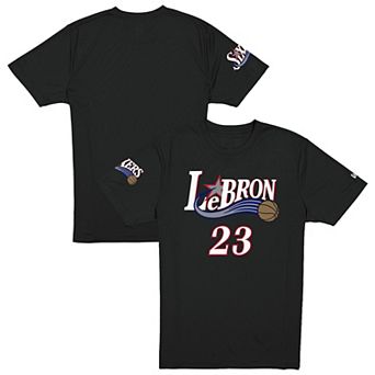 Men's New Era LeBron James Black Philadelphia 76ers T-Shirt
