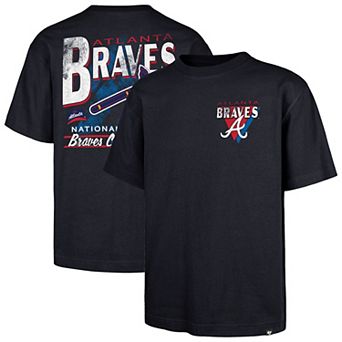 Men's '47 Navy Atlanta Braves Under Bar Foundation T-Shirt