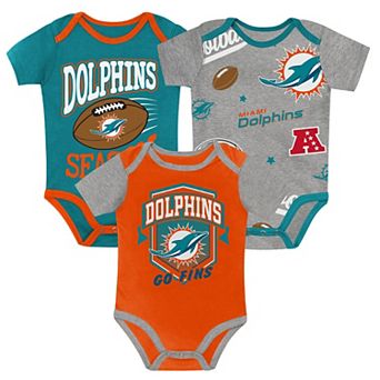 Infant Outerstuff Miami Dolphins First Round Pick 3 pc Bodysuit Set