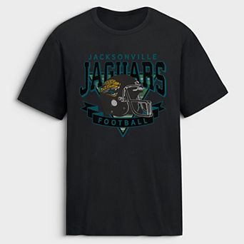 Men's Fanatics Black Jacksonville Jaguars Old Fashion Rushing Legacy Cotton T-Shirt