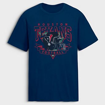 Men's Fanatics Navy Houston Texans Old Fashion Rushing Legacy Cotton T-Shirt