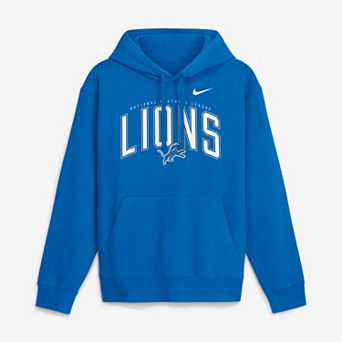 Men's Nike Blue Detroit Lions Expect Victory Club Fleece Pullover Hoodie