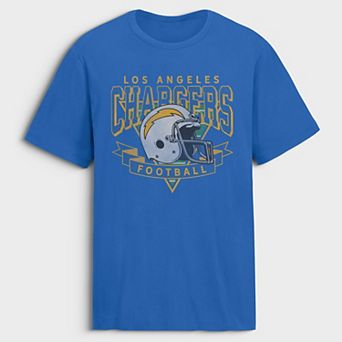 Men's Fanatics Powder Blue Los Angeles Chargers Old Fashion Rushing Legacy Cotton T-Shirt