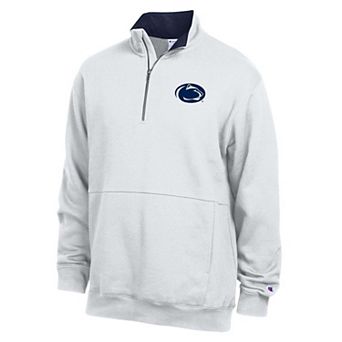 Men's Champion White Penn State Nittany Lions Fleece Quarter-Zip Pullover