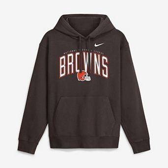 Men's Nike Brown Cleveland Browns Expect Victory Club Fleece Pullover Hoodie