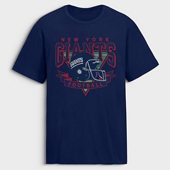 Men's Fanatics Navy New York Giants Old Fashion Rushing Legacy Cotton T-Shirt