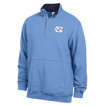 Men's Champion Carolina Blue North Carolina Tar Heels Fleece Quarter-Zip Pullover