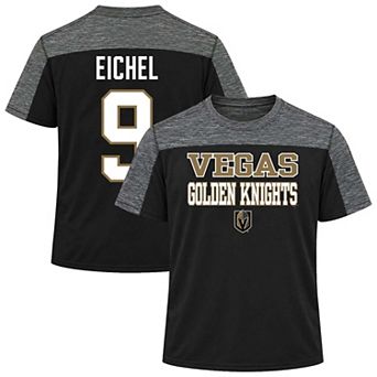 Men's Fanatics Jack Eichel Black Vegas Golden Knights Big & Tall Name & Number Colorblocked T-Shirt