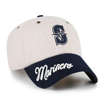 Men's '47 Natural/Navy Seattle Mariners Rope Script Clean Up Adjustable Hat