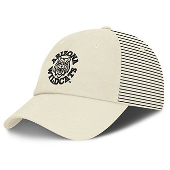 Men's Nike White Arizona Wildcats Vault Logo Striped Club Adjustable Hat