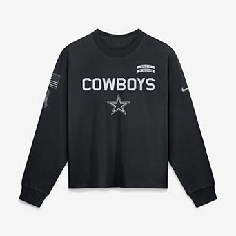 Women's Nike Black Dallas Cowboys 2026 Salute to Service Sideline Long Sleeve T-Shirt