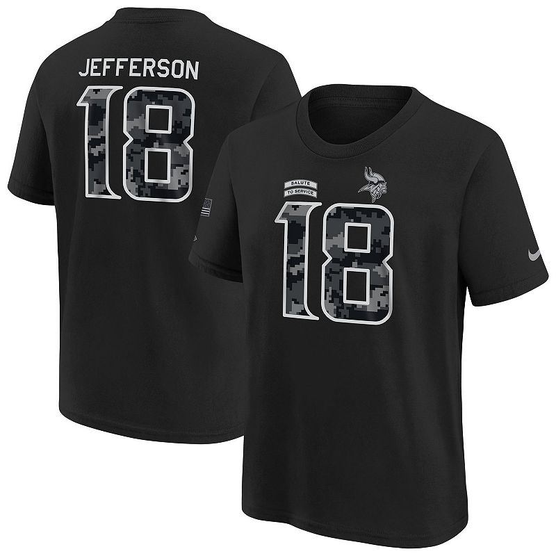 Youth Nike Justin Jefferson Black Minnesota Vikings 2026 Salute to