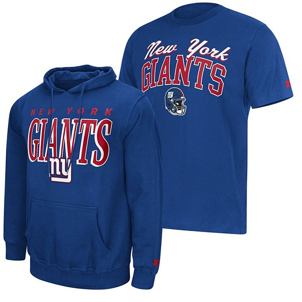 Men's Starter Royal New York Giants Logo T-Shirt & Hoodie Set