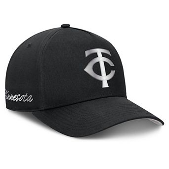 Men's Nike Black Minnesota Twins Rise Dri-FIT A-Frame Adjustable Hat