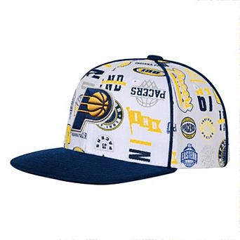 Youth Outerstuff White Indiana Pacers Piped Up Snapback Hat