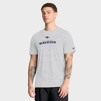 Men's Nike Ash Baltimore Ravens Velocity Endurance Run Dri-FIT T-Shirt