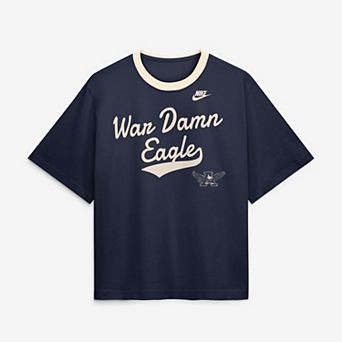 Women's Nike Navy Auburn Tigers Legacy Fight Song Boxy T-Shirt
