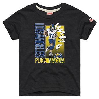Youth Homage Puka Nacua Charcoal Los Angeles Rams Player Graphic Tri-Blend T-Shirt