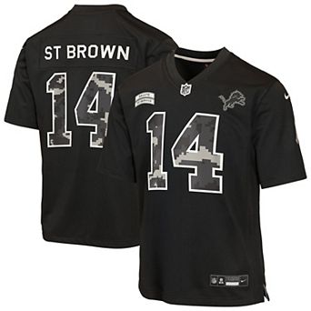 Youth Nike Amon-Ra St. Brown Black Detroit Lions 2026 Salute to Service Game Jersey